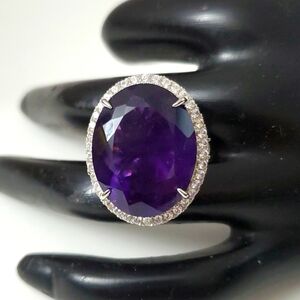 Watch Video / Sterling Silver 925 African Amethyst Ring – Royal Elegance Redefin